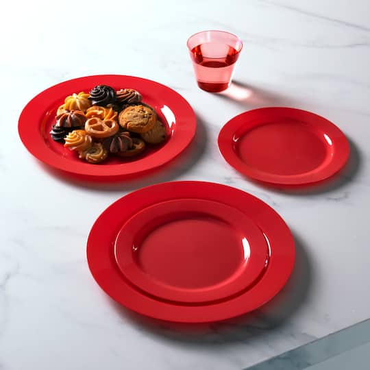 8 Packs: 40 ct. (320 total) Plastic Lunch & Dinner Plates by Celebrate It
